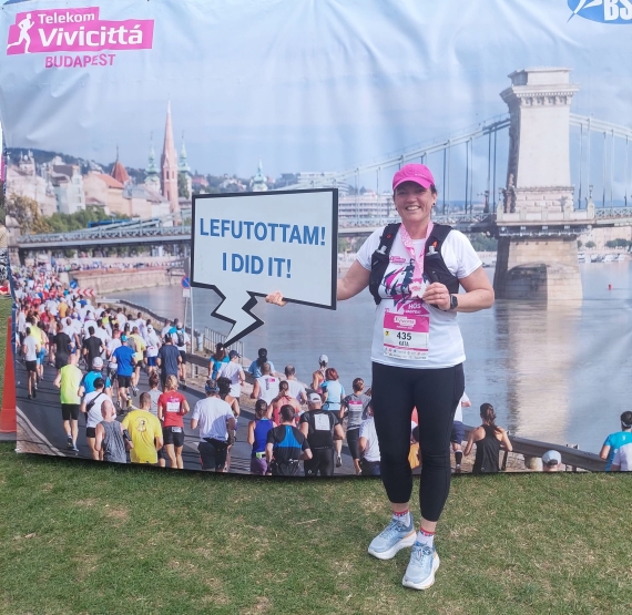Vaskóné Fegyveres Katalin első félmaratonja